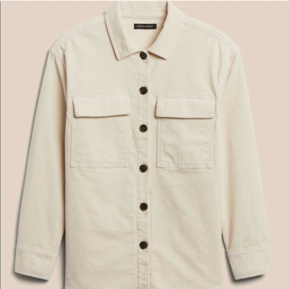 Banana Republic sz M Tall Corduroy Shacket - Picture 4 of 9